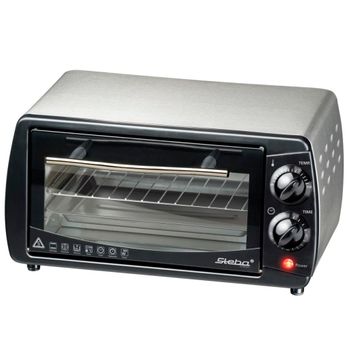 Horno Eléctrico Sobremesa, Mini Horno Tostador, 9L Calentador Cuarzo, Acero  Inox, Temporizador, Camry, Negro/Plata, 1400, CR6016