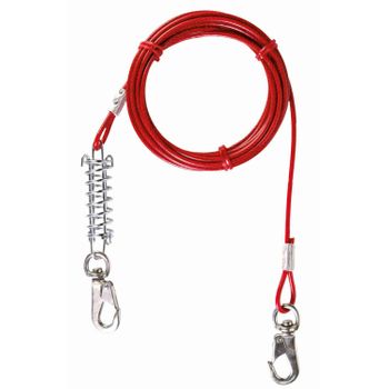 Trixie Cable Plastificado Con Muelle Rojo 5 M