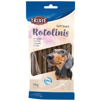 Trixie 12 Snacks Rotolinis, Tripa, 120 G, 12 Cm