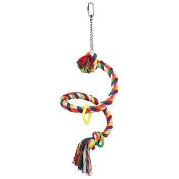 Trixie Percha Cuerda Multicolor Espiral, 50 Cm