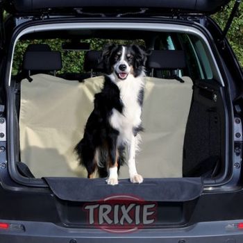 Cubre asientos de coche para perro Wolverhampton 100% poliéster 185 x 171  cm negro [en.casa]