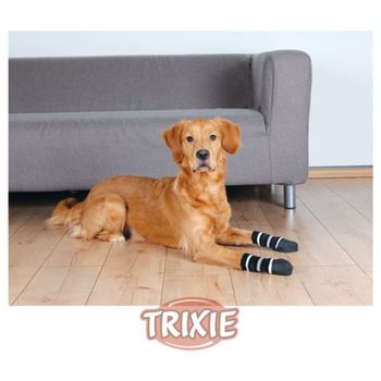 Trixie Calcetines Perro, Antideslizante Negro M - L