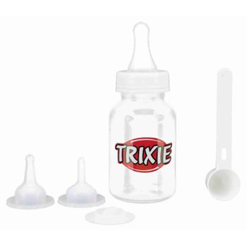 Trixie Set Biberón Cachorros, 120ml, Translúcido-blanco