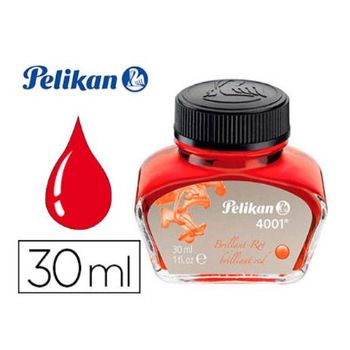 Tinta Estilografica Pelikan 4001 Rojo Brillante Frasco 30 Ml