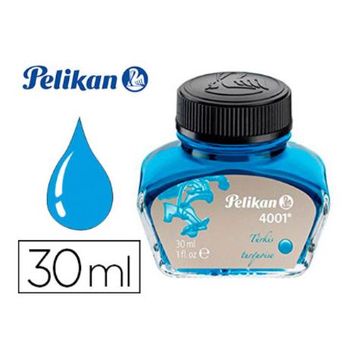 Tinta Estilografica Pelikan 4001 Turquesa Frasco 30 Ml