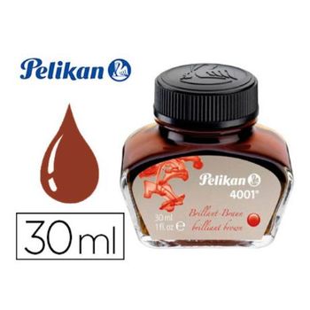 Tinta Estilografica Pelikan 4001 Marron Brillante Frasco 30 Ml