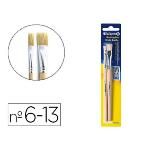 Pinceles Oleo Pelikan Serie 613f Blister 2 Unidades N 6-12 Virola Aluminio