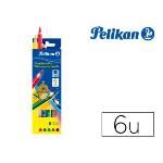 Lapices De Colores Pelikan Triangulares 6 Colores Jumbo Pelikan Caja De Carton