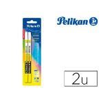 Rotulador Pelikan Fluorescente Borrable 456 Amarillo Blister Con 2 Unidades