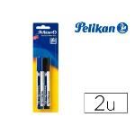 Rotulador Pelikan Marcador Permanente Marker 407 Negro / Azul Blister De 2 Unidades