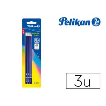 Lapices De Grafito Pelikan Hexagonal Hb Blister De 3 Unidades