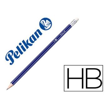 Lapices De Grafito Pelikan Gp Hexagonal Hb Con Goma De Borrar (pack De 12)