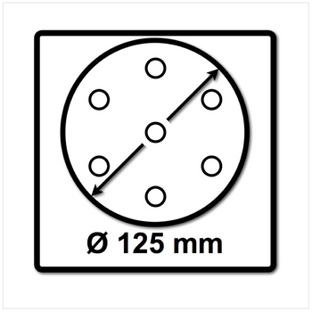 Festool Stf D125/8 Disco De Lijar De 125 Mm P120 Gr/100 Granat - 100 Unidades ( 497169 )