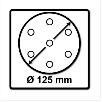 Festool Stf D125/8 Disco De Lijar De 125 Mm P150 Gr/100 Granat - 100 Unidades ( 497170 )