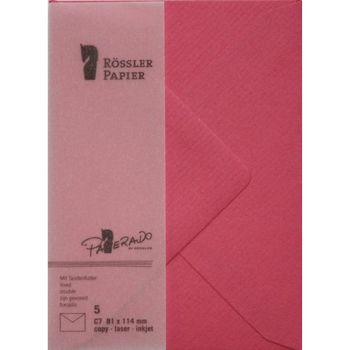 Sobre C7 Paperado 5 Unidades Fucsia