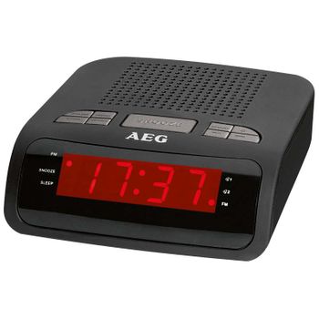 Aeg Mrc 4142 - Radio Despertador Con Sintonizador Digital, 2 Alarmas, 10 Memorias