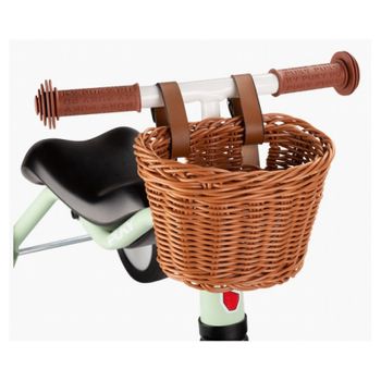 vidaXL Cesta trasera de bicicleta con tapa sauce natural 55x31x36 cm