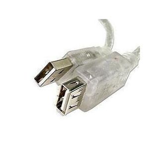 Cable Alargo Usb 2.0 Transparente Tipo A Macho - Hembra 3m