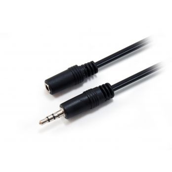 Cable adaptador de audio jack estéreo 2 RCA macho - 3.5 mm hembra de 0.20 m  en color negro