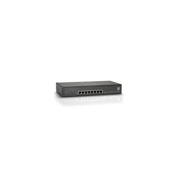 Levelone - Switch Gigabit Ethernet Poe De 8 Puertos, 61.6w, 802.3at Poe+, 4 Puertos Poe