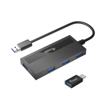 Hub Equip Usb 3.0 4 Puertos + Adap. Usb-c