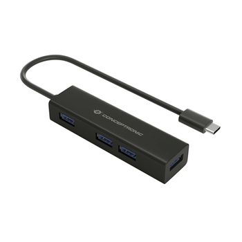 Conceptronic Hubbies07b Hub De Interfaz Usb 3.2 Gen 1 (3.1 Gen 1) Type-c 5000 Mbit/s Negro