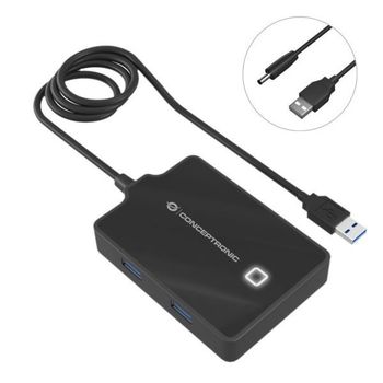 Hub Conceptronic Usb 3.0 4 Puertos Cable 90cm