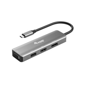 Equip 133485 Adaptador Gráfico Usb 3840 X 2160 Pixeles Negro, Plata