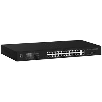 Levelone Gep-2841 Switch Gestionado L2 Gigabit Ethernet (10/100/1000) Energía Sobre Ethernet (poe) 1u Negro