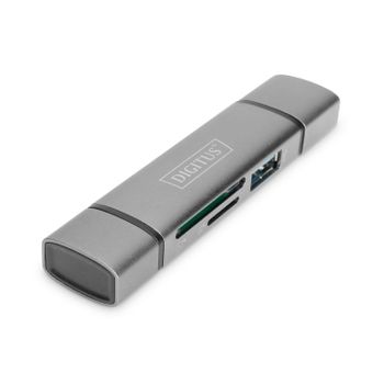 Digitus Da-70886 Lector De Tarjeta Usb 3.2 Gen 1 (3.1 Gen 1) Type-a/type-c Aluminio