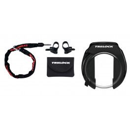 Trelock Candado Para Cuadro Combi Rs351 P-o-c 100cm - 6 Mm Con Soporte Zr355 Negro