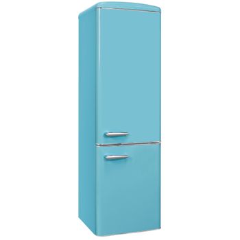 Frigorífico dos puertas - EXQUISIT RKGC270-45-H-160E, 1465 mm, 206 l,  Instalación Incluida + Retirada Producto Antiguo, Retro Negro Mate, Diseño