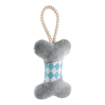 Peluche Para Perros Hunter Salima Hueso Gris