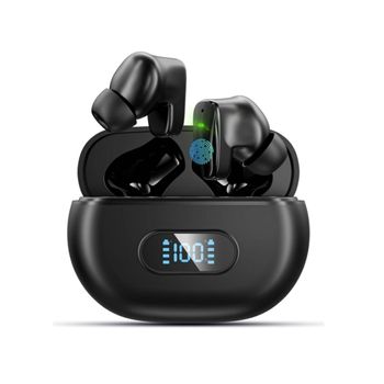 Auriculares Sin Carga Pantalla Intra Digital Veanxin Control Bluetooth Negro