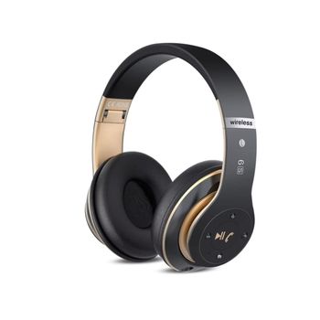 Auriculares In-ear Inalámbricos Bluetooth Plegables De Alta Fidelidad Con Control De Volumen De Micrófono Incorporado Fm Negro Veanxin