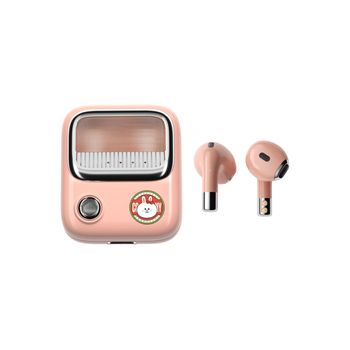 Veanxin Auriculares Bluetooth Sin Smart Touch Baja Latencia Rosa