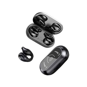 Auriculares Inalámbricos Deportivos, Cascos De Conducción Ósea, Bluetooth 5,2, Con Clip Para La Oreja, Inalámbricos Con Pantalla Dual Veanxin