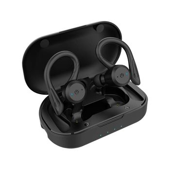 Tws True Wireless Bluetooth 5.0 Auriculares Deportivos Internos Ipx7 Auriculares Deportivos Con Sonido Estéreo A Prueba De Agua Negro Veanxin