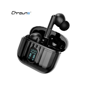 Veanxin Chrons True Wireless Bluetooth Auriculares Ipx5 Resistente Al Agua 36 Horas De Reproducción Con Negro