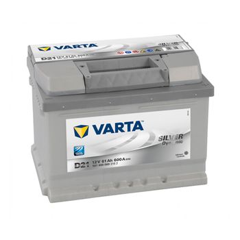 Batería Varta D21 - 61ah 12v 600a. 242x175x175