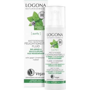 Logona Fluido Hidratante Matificante Menta & Ácido Salicílico 30 Ml