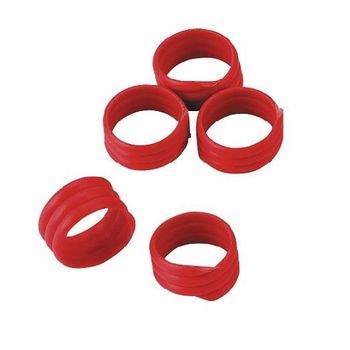 Kerbl Anilla De Espiral Para Identificación De Pollos, Pavos Y Faisanes, Rojo, Ø 16 Mm, Blister 20 Uds