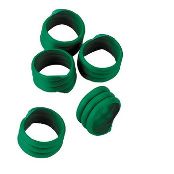 Kerbl Anilla De Espiral Para Identificación De Pollos, Pavos Y Faisanes, Verde, Ø 16 Mm, Blister 20 Uds