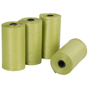 Kerbl Bolsas Biodegradables Cacas Perro Plástico Epi Verde Paquete 4 Rollos X 20 Bolsas