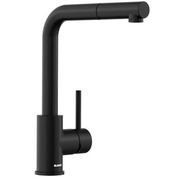 Blanco Mezclador De Lavabo Con Rociador Negro Mate - 526660