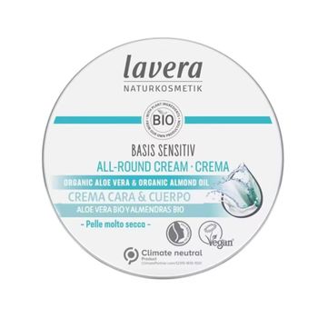 Crema Hidratante Para Cara Y Cuerpo Basis Sensitiv Lavera 150 Ml