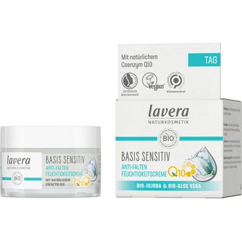 Crema Dia Q10 Basis Sensitiv - Crema Facial Hidratante Antiarrugas De Día 50ml. Lavera