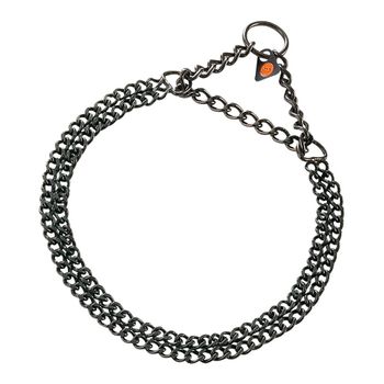 Collar Para Perro Hs Sprenger Negro 2 Mm Doble Eslabones (50 Cm)