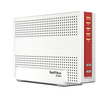 Fritz!box 6591 Cable Int. For Luxembourg Router Inalámbrico Gigabit Ethernet Doble Banda (2,4 Ghz / 5 Ghz) Rojo, Blanco