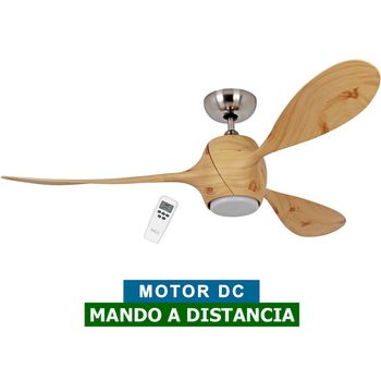 Ventilador De Techo Con Luz Casafan 314228 Eco Fiore Pino Rojo / Cromo Satinado